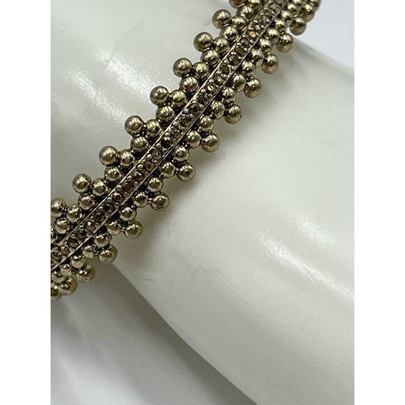 Lucky Brand Semi-Precious Gray Stones Gold Tone Thin Cuff Bracelet
Bollywood - Picture 8 of 10